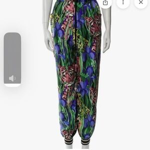 GUCCI - “AUTHENTIC” Multicolor Leopard and Floral Print Pants